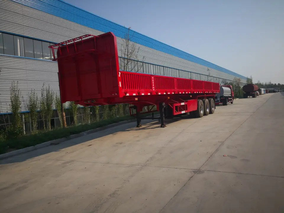 3 Axles 40 Foot Container Tray Cargo Semi Trailer with Side Cover