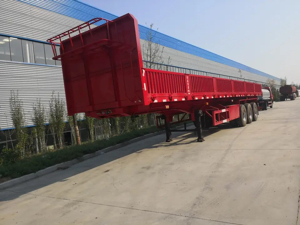 3 Axles 40 Foot Container Tray Cargo Semi Trailer with Side Cover