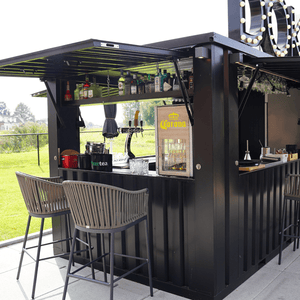Flat Pack Container 8×2 Xl Meters Black Ral 9005